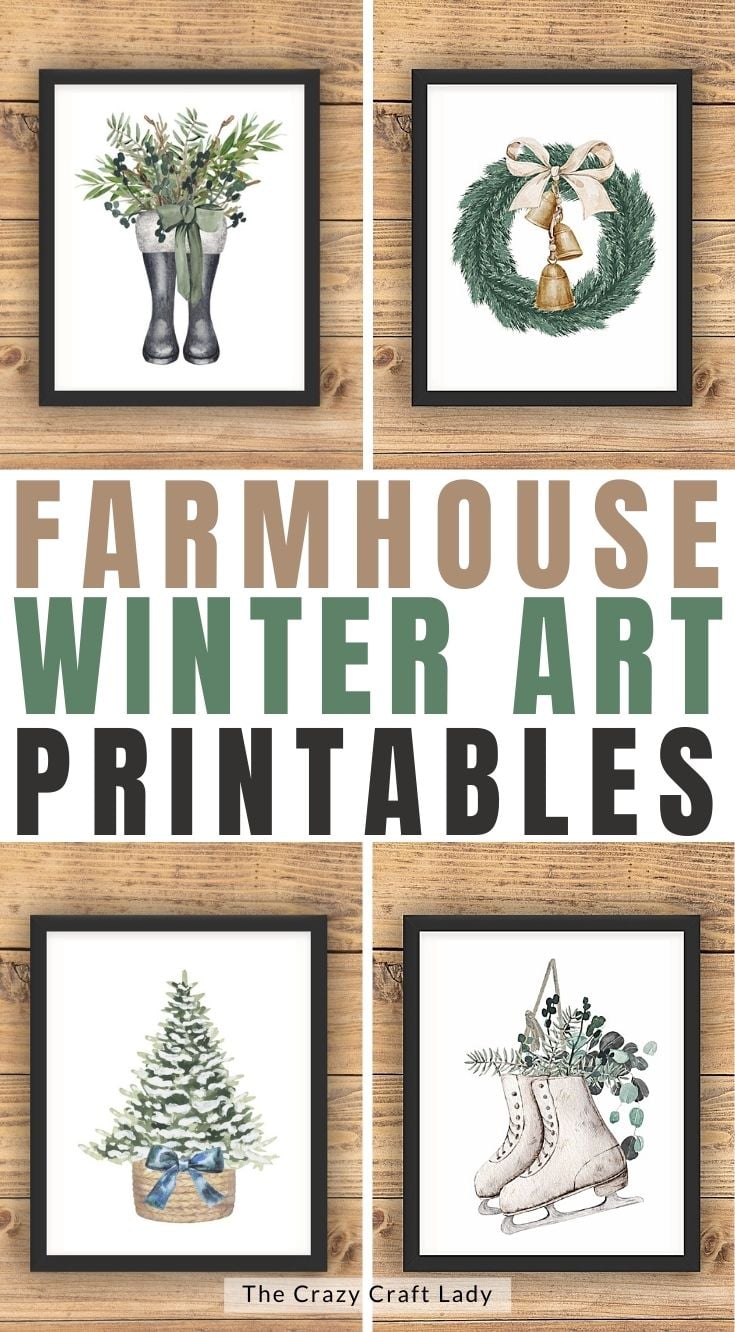 free winter printable art - home decor printables - the crazy